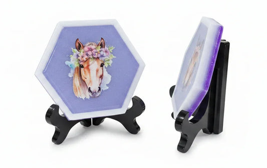 Blue Horse Hexagon Decor Set
