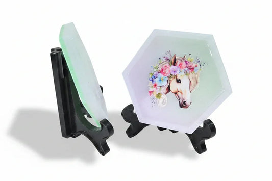 Green Horse Hexagon Decor Set