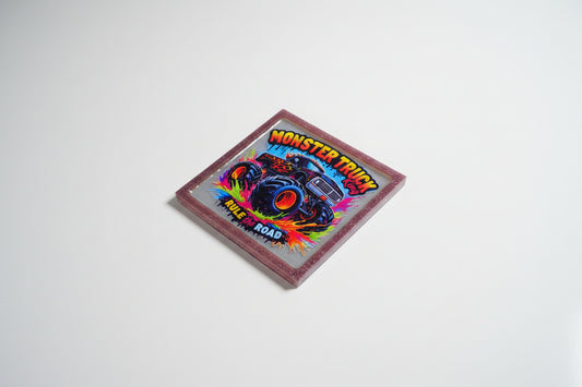 *Handcrafted "Monster Truck King" Resin Art Plaque – Rule the Road Monster Truck Wall Decor | Kids Room & Playroom Art | Crazy Chaotic Crafter*