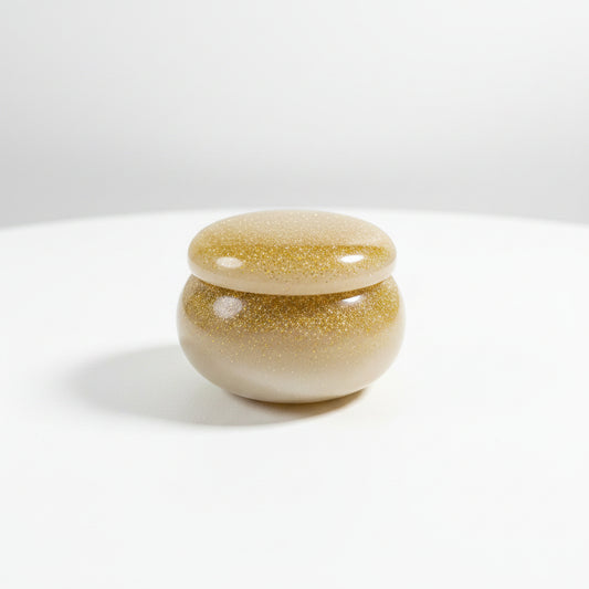 Glitter Gold Handcrafted Resin Bubble Jar
