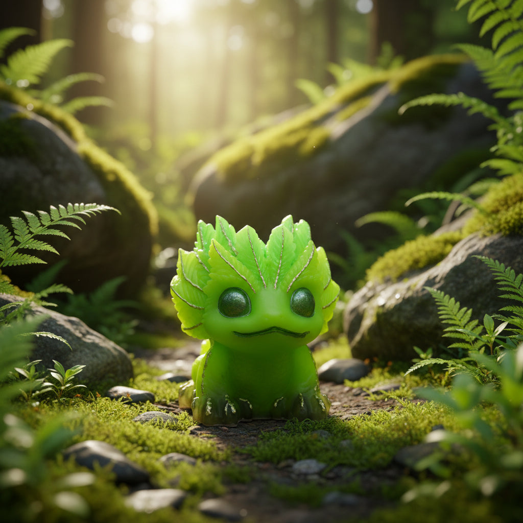 DIY Forest Spirit Resin Figure | Cute Neon Green Creature