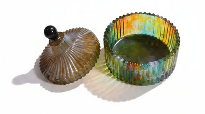 Designer Resin Jar with Swirled Color
