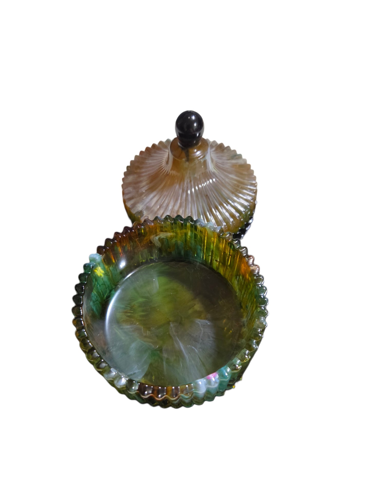 Designer Resin Jar with Swirled Color