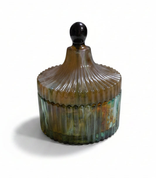 Designer Resin Jar with Swirled Color