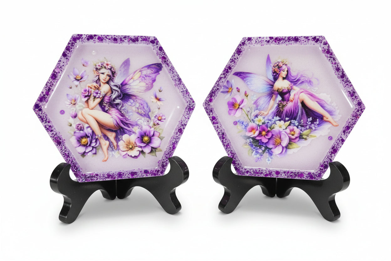 Purple Fairy Hexagon Decor Set