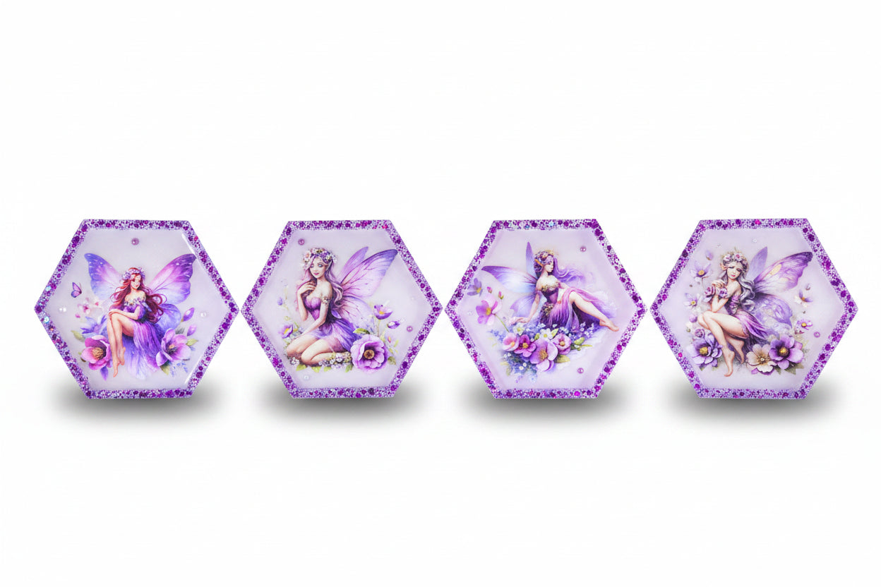 Purple Fairy Hexagon Decor Set