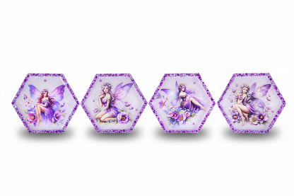 Purple Fairy Hexagon Decor Set