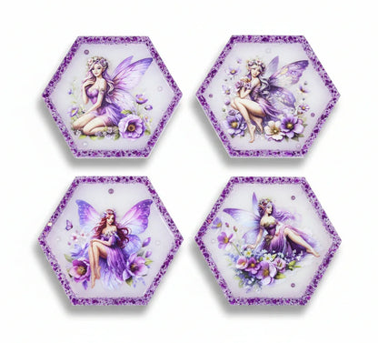 Purple Fairy Hexagon Decor Set