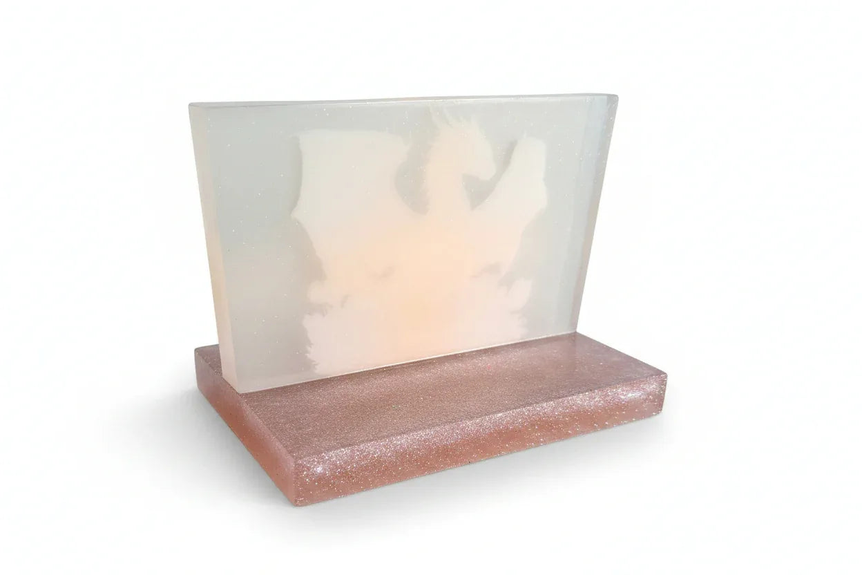 Rose Gold Enchanted Dragon Acrylic Plaque