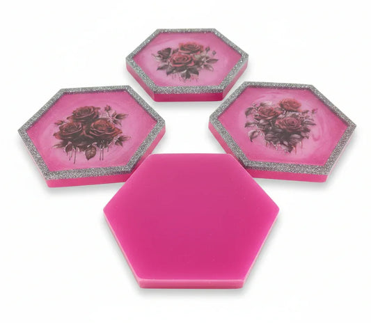 Blood Rose Hexagon Decor Set