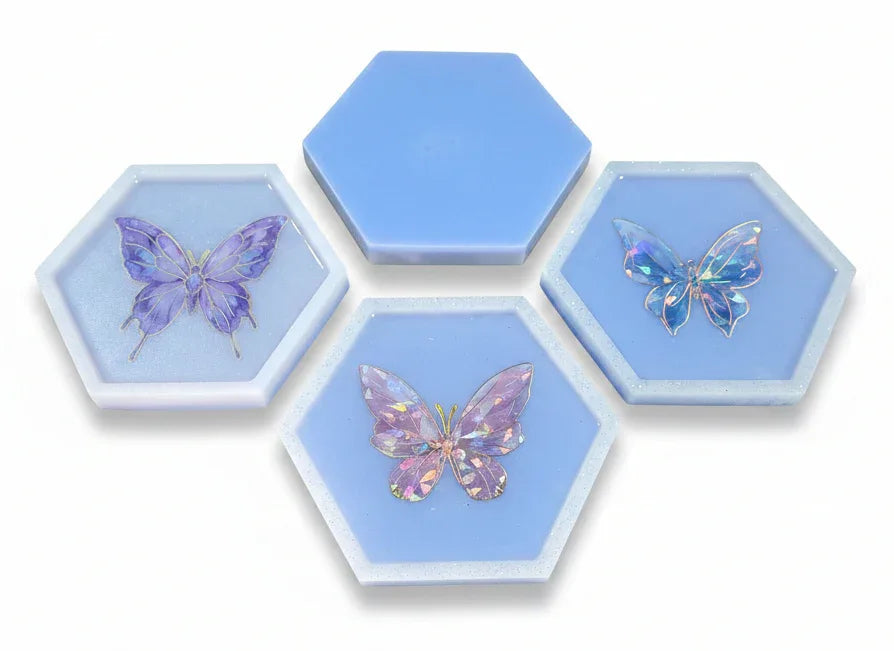 Butterfly Hexagon Decor Set