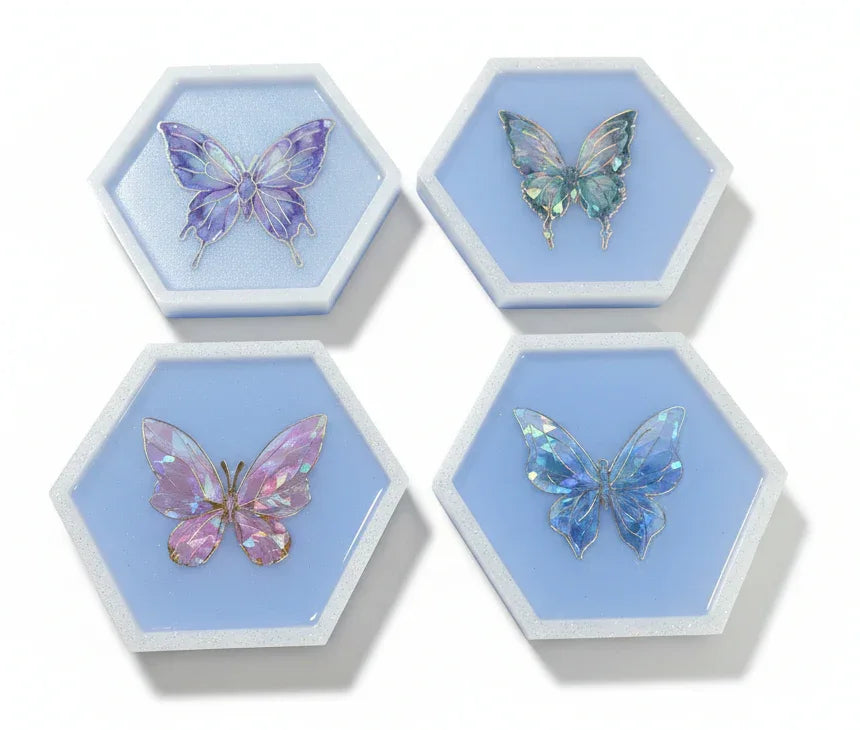 Butterfly Hexagon Decor Set