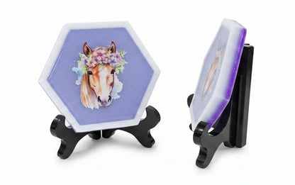 Blue Horse Hexagon Decor Set
