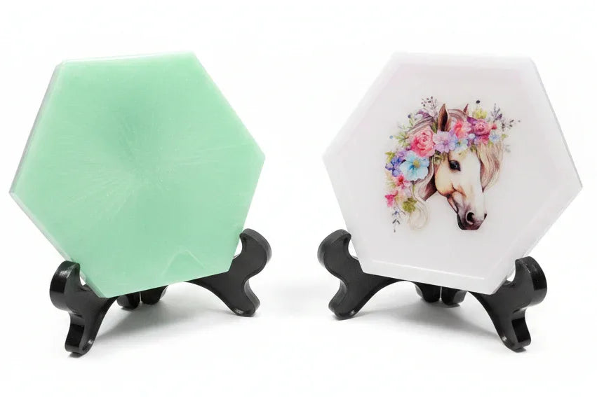 Green Horse Hexagon Decor Set