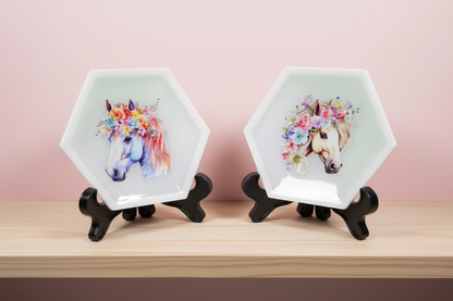 Green Horse Hexagon Decor Set