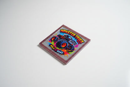 *Handcrafted "Monster Truck King" Resin Art Plaque – Rule the Road Monster Truck Wall Decor | Kids Room & Playroom Art | Crazy Chaotic Crafter*