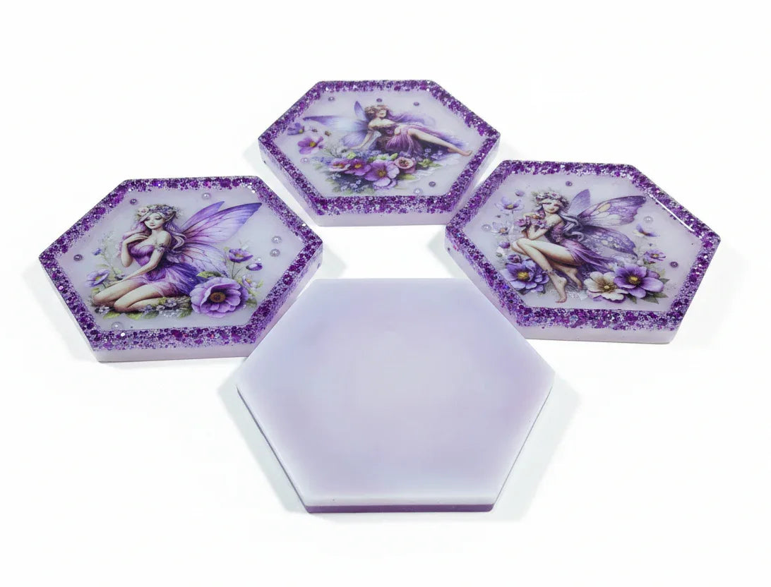 Purple Fairy Hexagon Decor Set