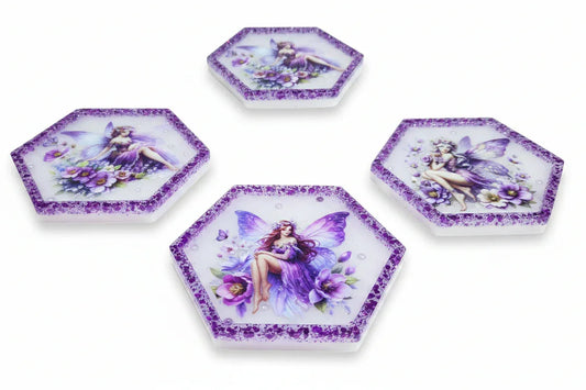 Purple Fairy Hexagon Decor Set