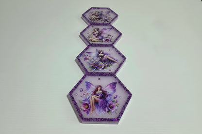 Purple Fairy Hexagon Decor Set
