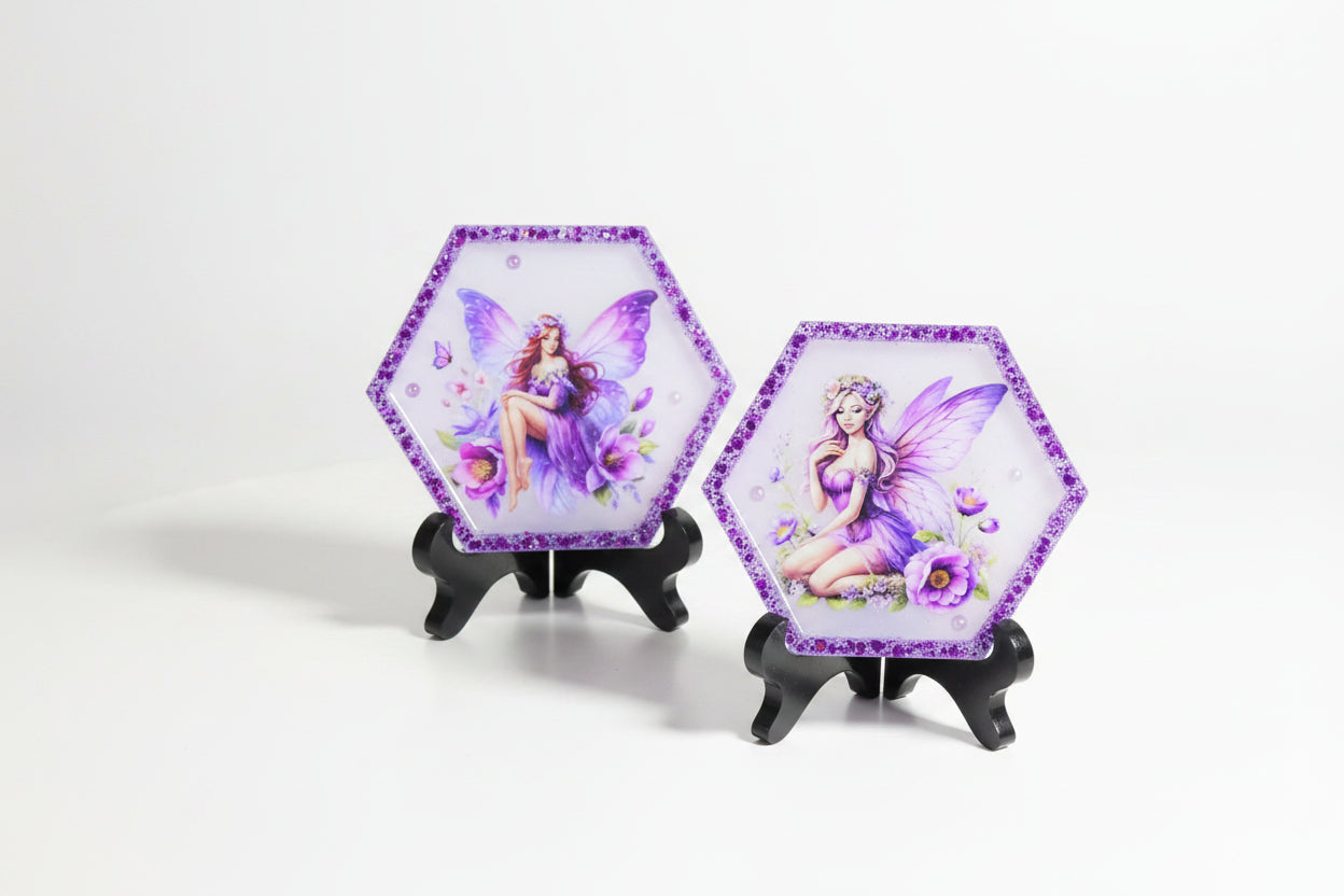 Purple Fairy Hexagon Decor Set