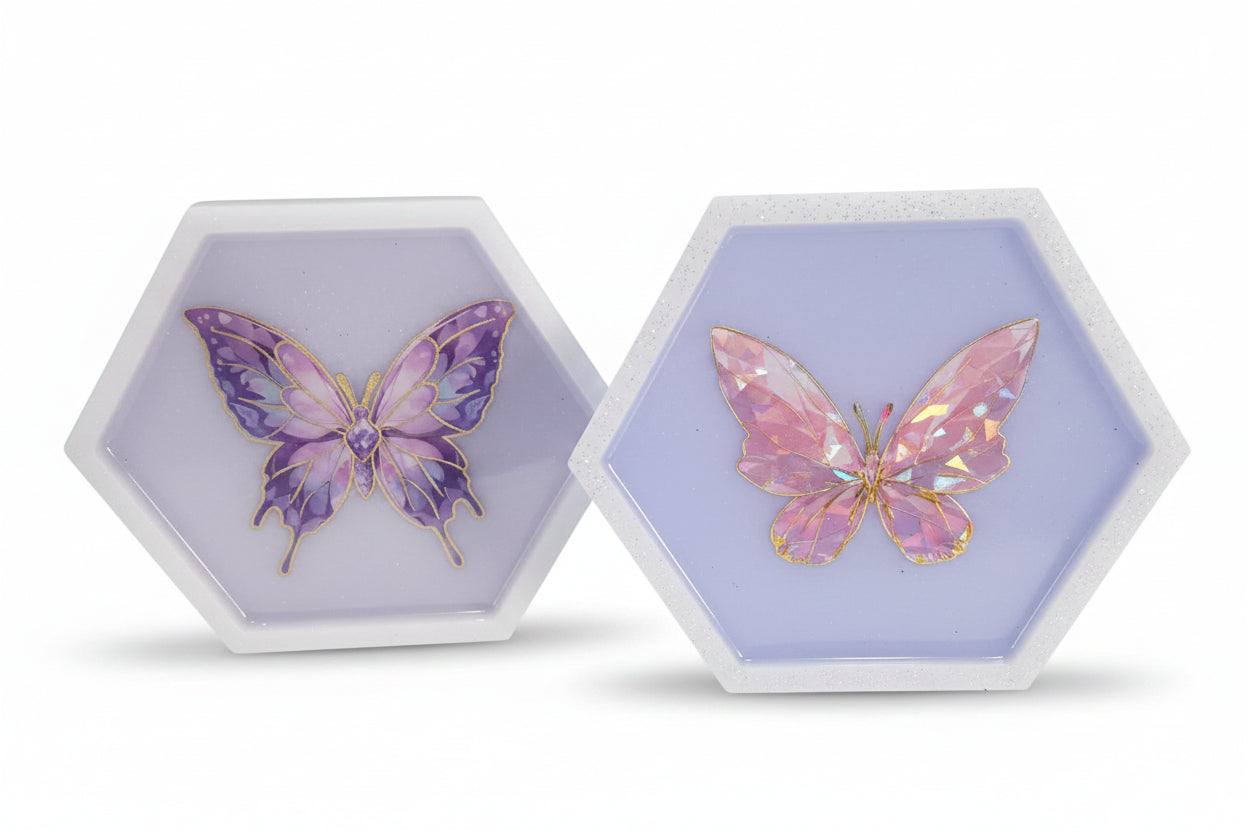 Butterfly Hexagon Decor Set