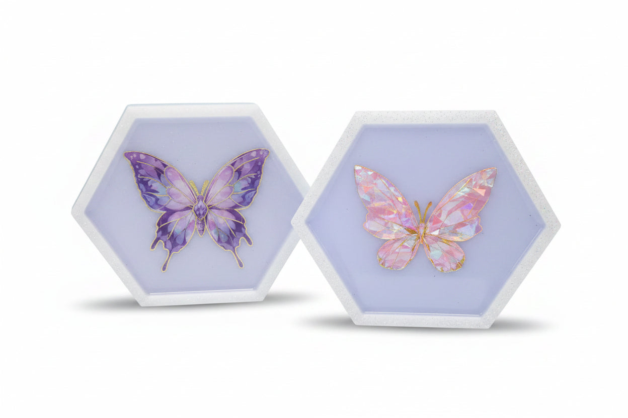 Butterfly Hexagon Decor Set