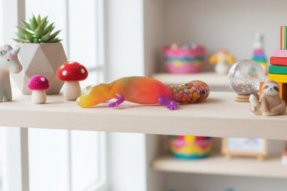 Bright Multi Colored Resin Gecko Lizard